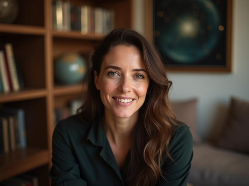 Astrologin Alara in ihrem Beratungsraum bei Schattenblick Orakel